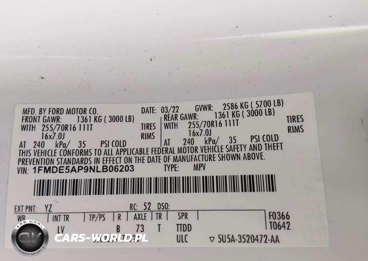 2022 Ford Bronco VIN:1FMDE5AP9NLB06203 - 9