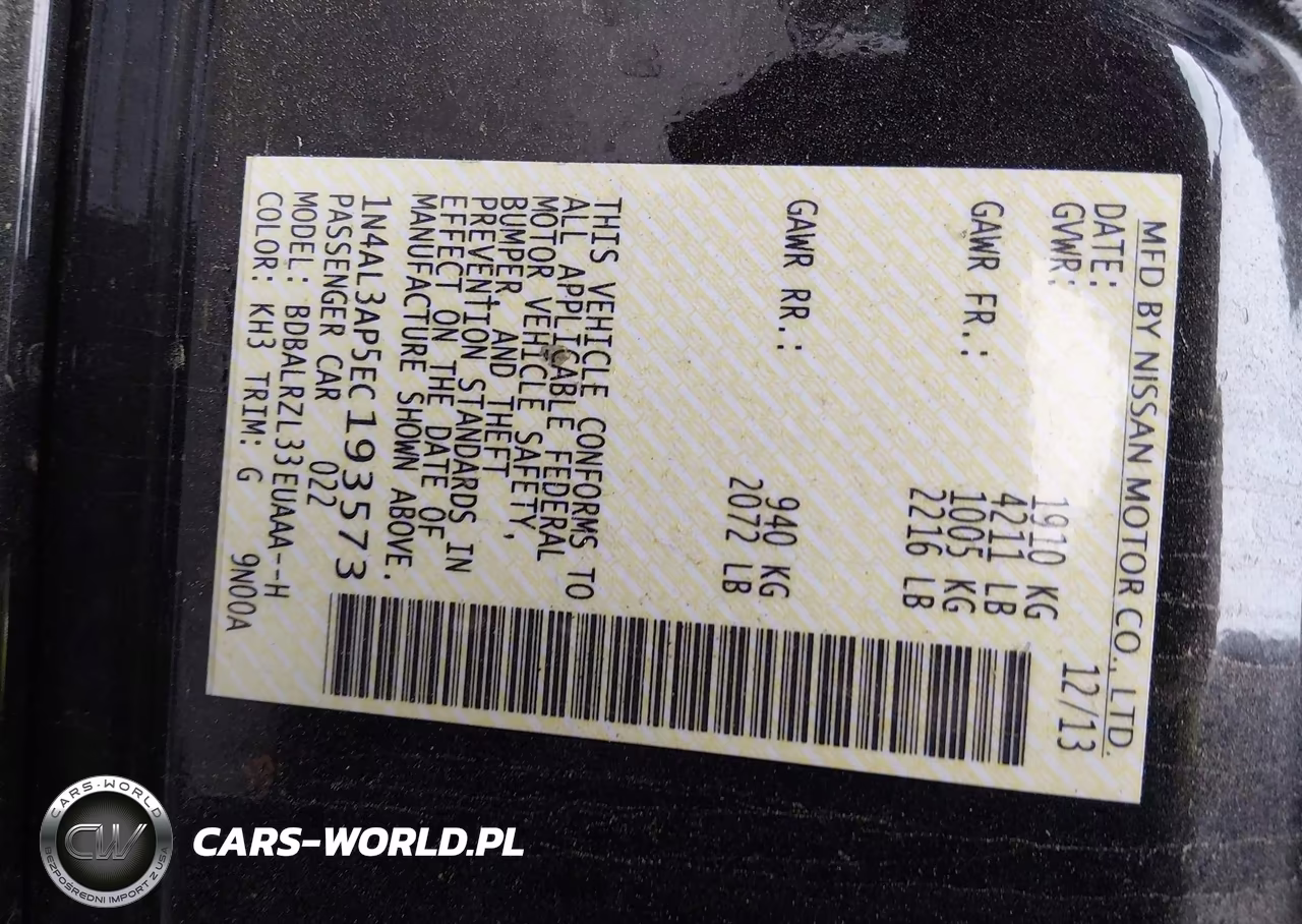 2014 Nissan Altima 2.5 S VIN:1N4AL3AP5EC193573 - 9