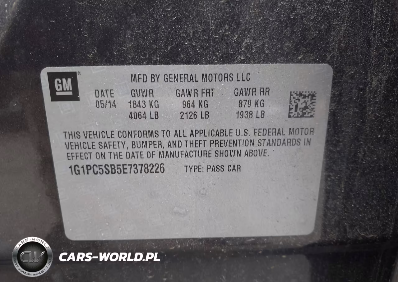2014 Chevrolet Cruze 1Lt Auto VIN:1G1PC5SB5E7378226 - 9