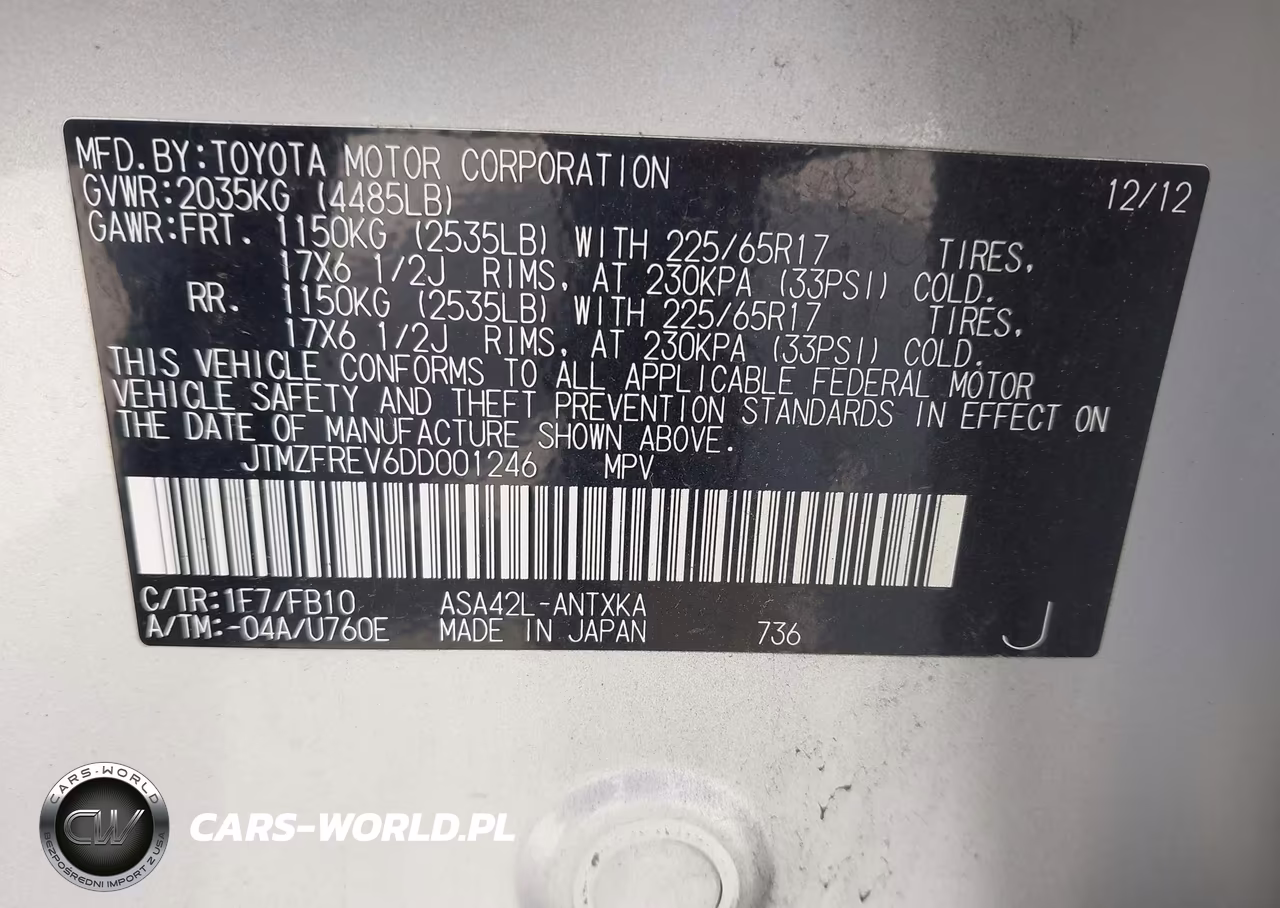 2013 Toyota Rav4 Le VIN:JTMZFREV6DD001246 - 9