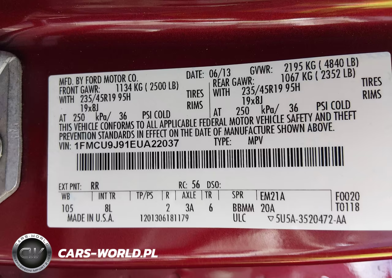 2014 Ford Escape Titanium VIN:1FMCU9J91EUA22037 - 9