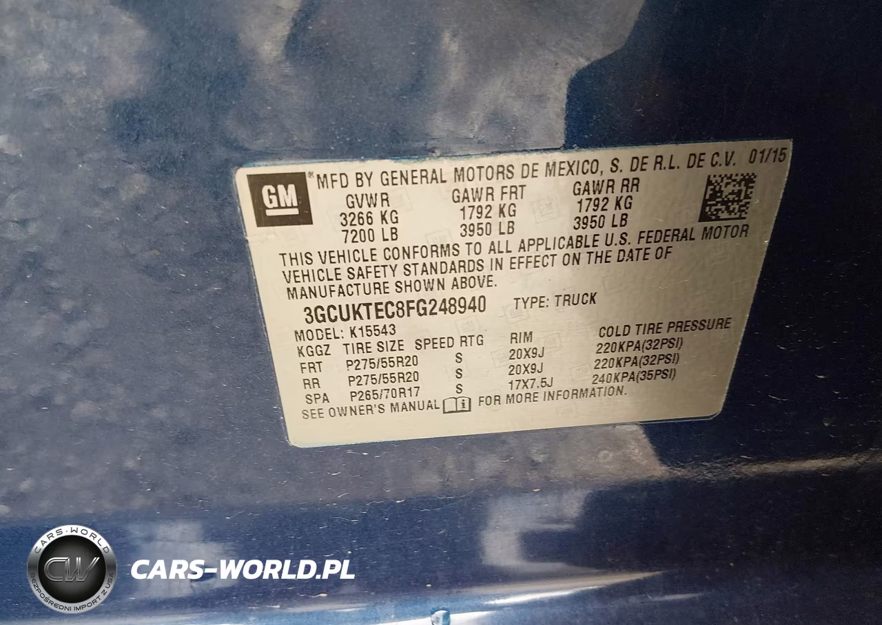 2015 Chevrolet Silverado 1500 High Country VIN:3GCUKTEC8FG248940 - 9