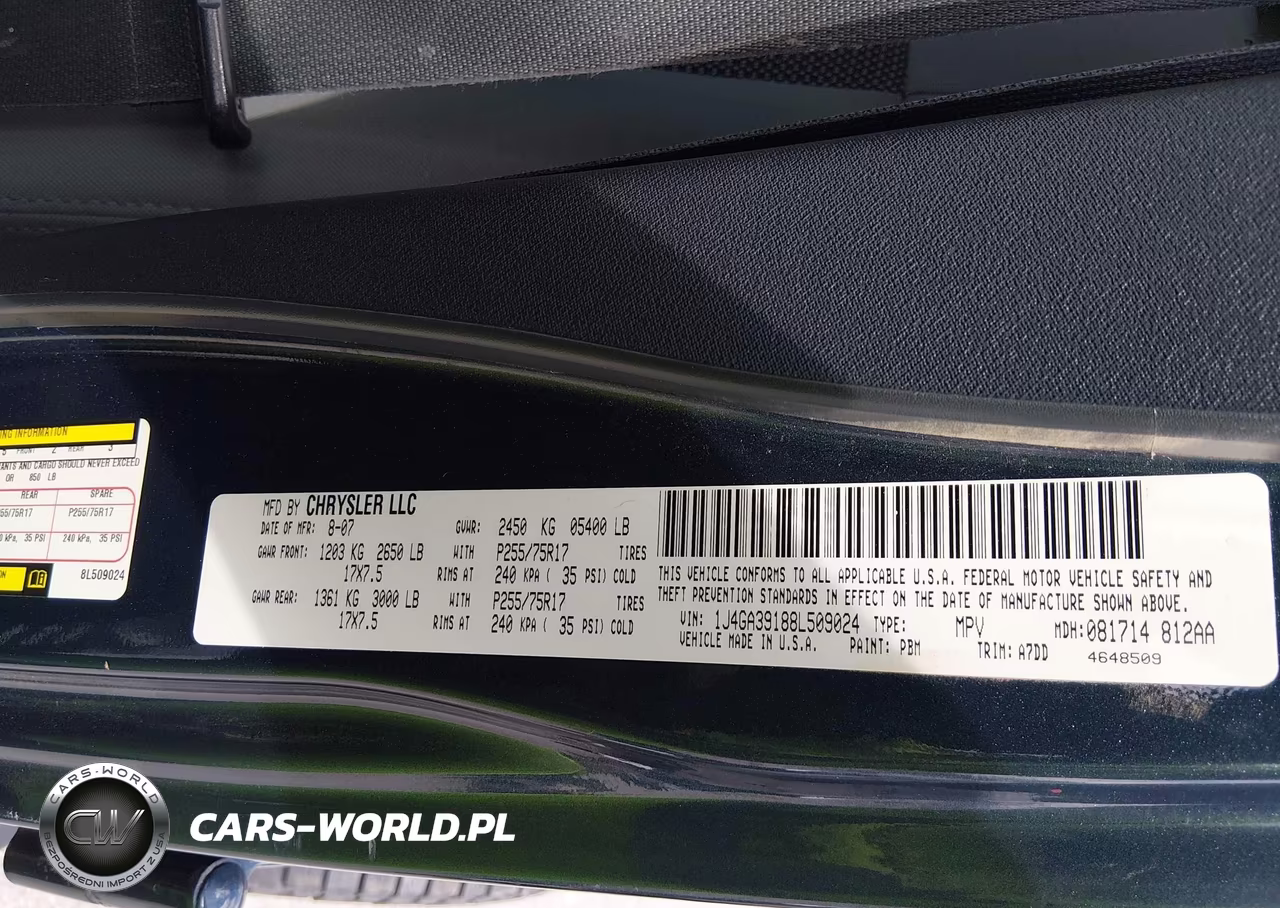 2008 Jeep Wrangler Unlimited X VIN:1J4GA39188L509024 - 9