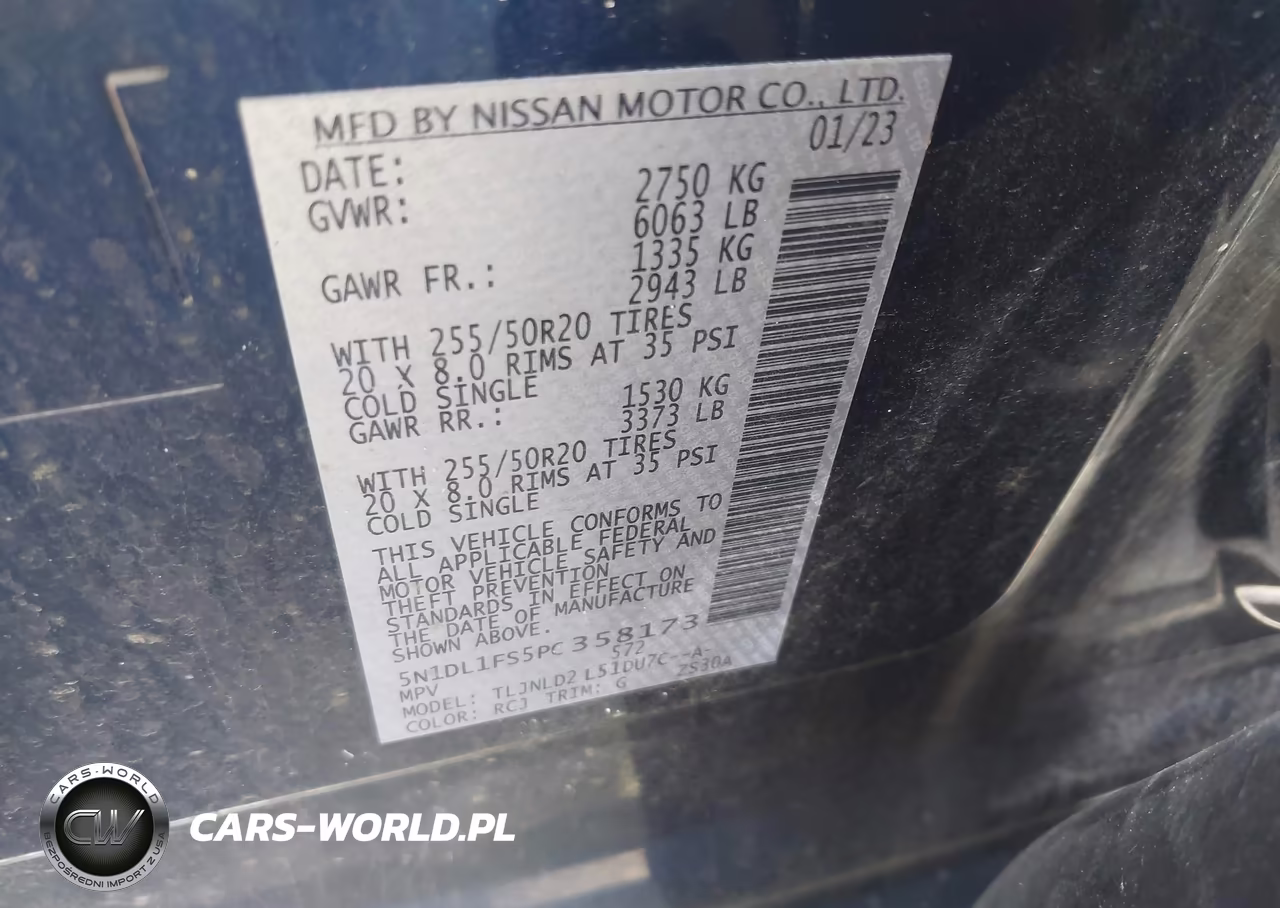 2023 Infiniti Qx60 Luxe Awd VIN:5N1DL1FS5PC358173 - 9