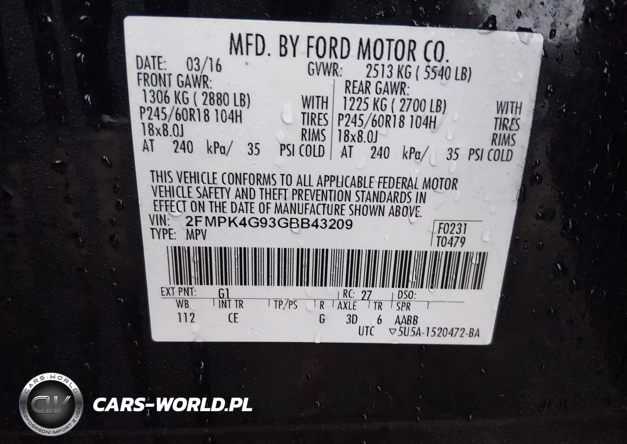 2016 Ford Edge Se VIN:2FMPK4G93GBB43209 - 9
