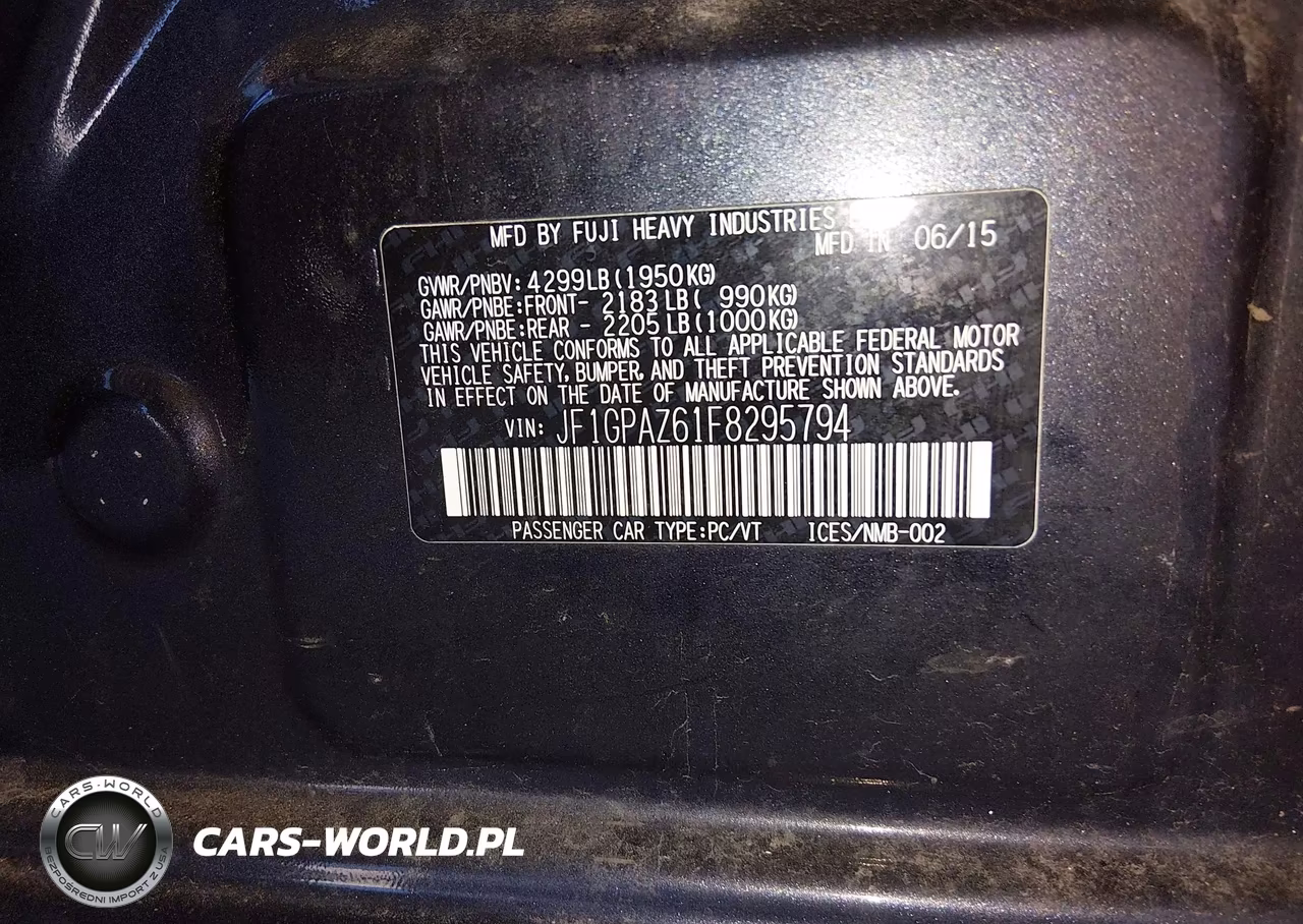 2015 Subaru Impreza 2.0I Sport Limited VIN:JF1GPAZ61F8295794 - 9