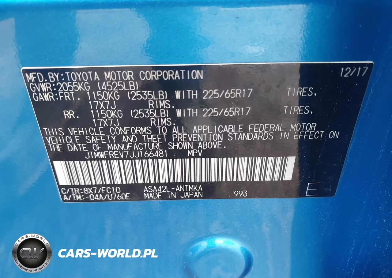 2018 Toyota Rav4 Xle VIN:JTMWFREV7JJ166481 - 9