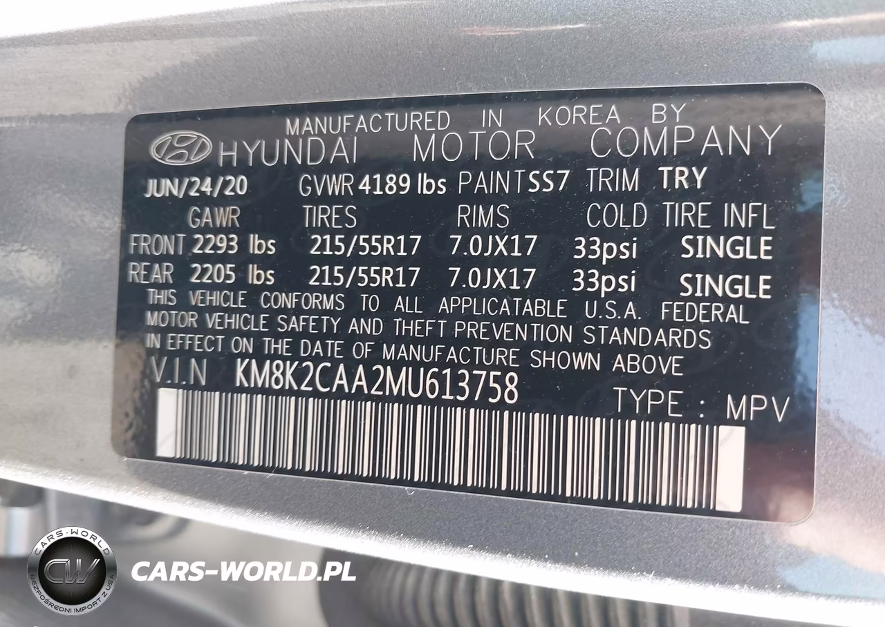 2021 Hyundai Kona Sel VIN:KM8K2CAA2MU613758 - 9