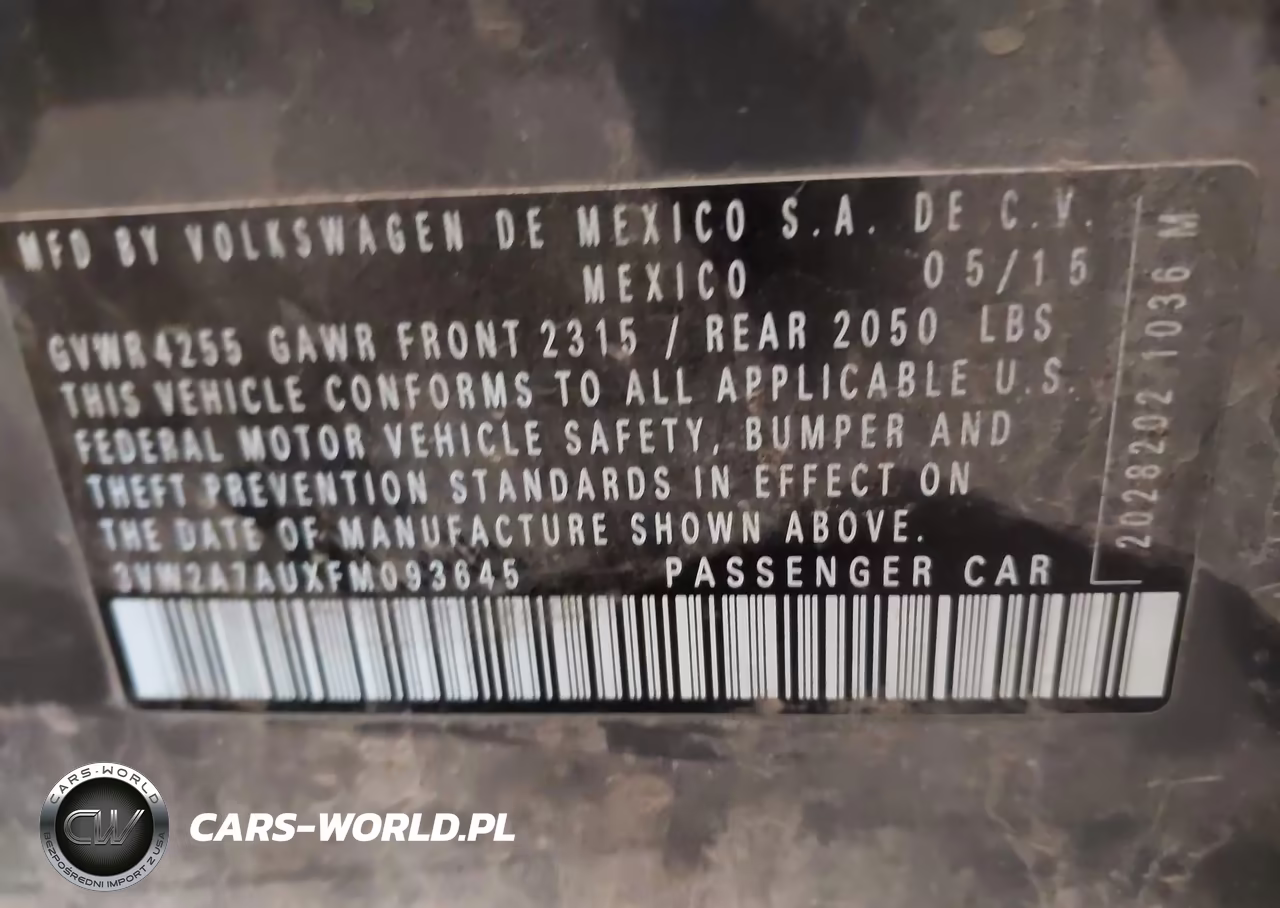 2015 Volkswagen Golf Tdi S 4-Door VIN:3VW2A7AUXFM093645 - 9
