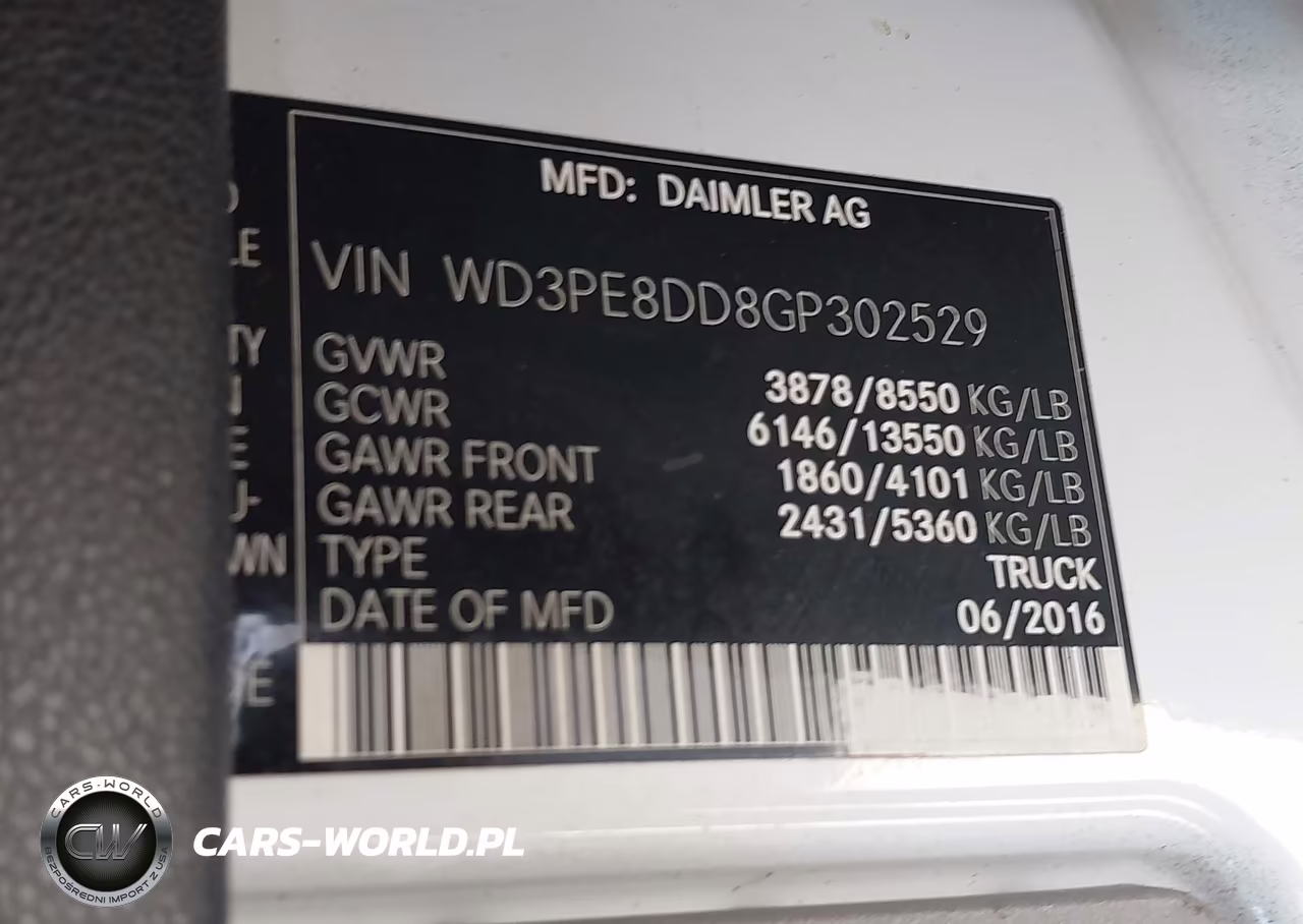 2016 Mercedes-Benz Sprinter 2500 High Roof VIN:WD3PE8DD8GP302529 - 9
