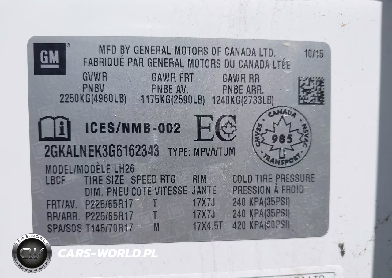 2016 GMC Terrain Sle-2 VIN:2GKALNEK3G6162343 - 9
