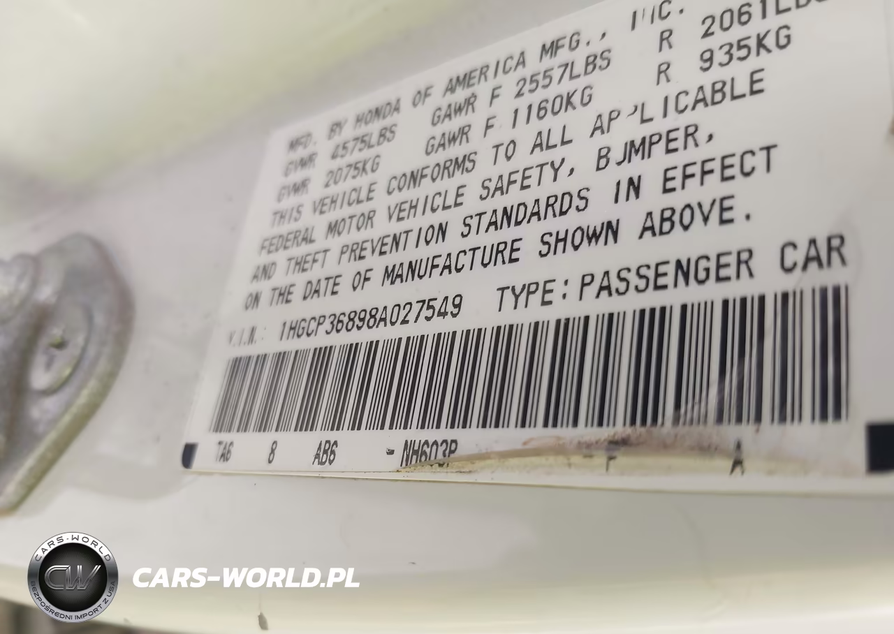 2008 Honda Accord 3.5 Ex-L VIN:1HGCP36898A027549 - 9