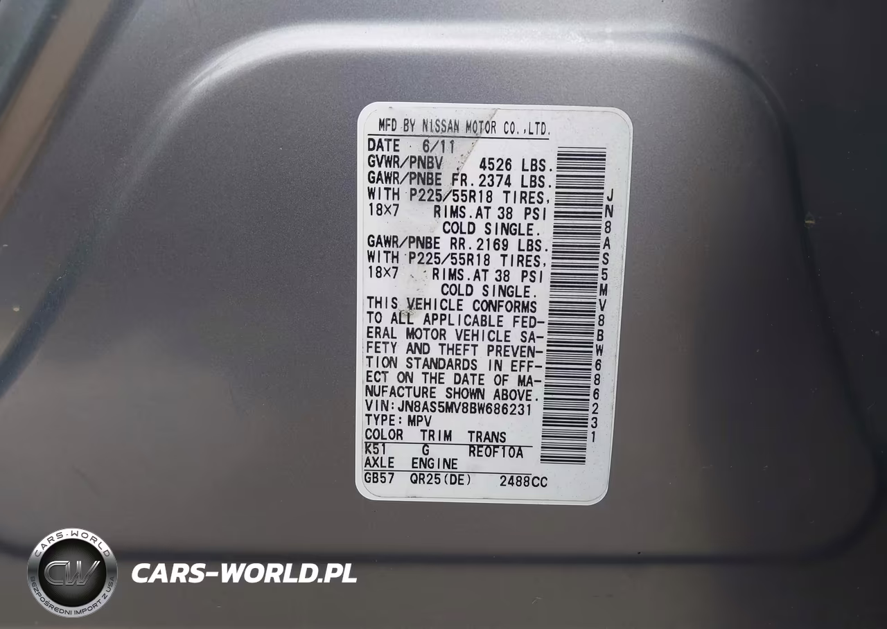 2011 Nissan Rogue Sv VIN:JN8AS5MV8BW686231 - 9