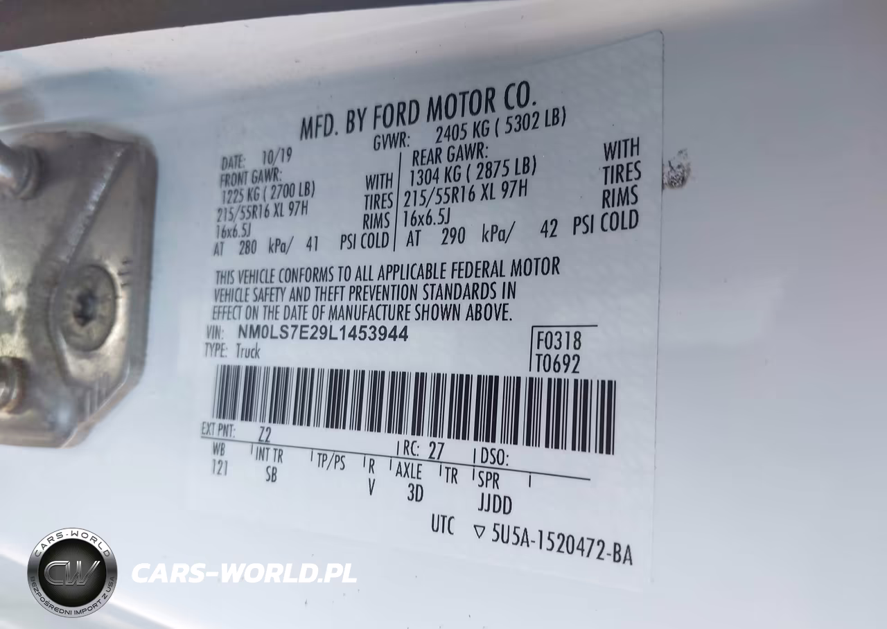 2020 Ford Transit Connect Xl VIN:NM0LS7E29L1453944 - 9