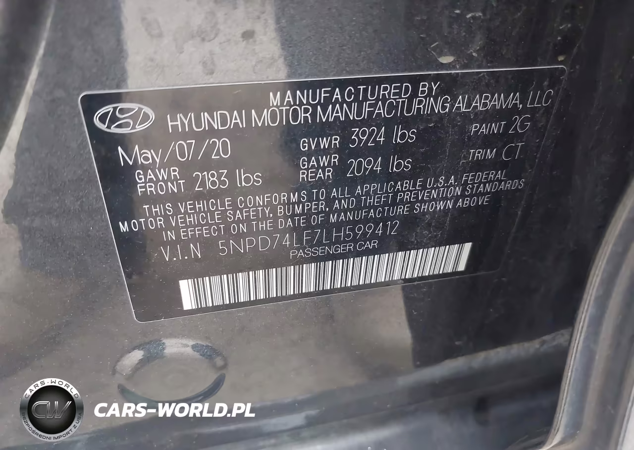 2020 Hyundai Elantra Se VIN:5NPD74LF7LH599412 - 9