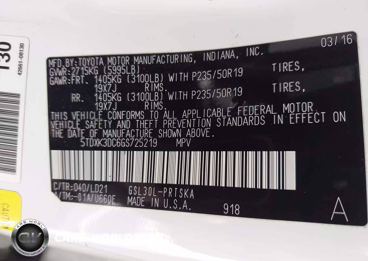 2016 Toyota Sienna Se Premium 8 Passenger VIN:5TDXK3DC6GS725219 - 9