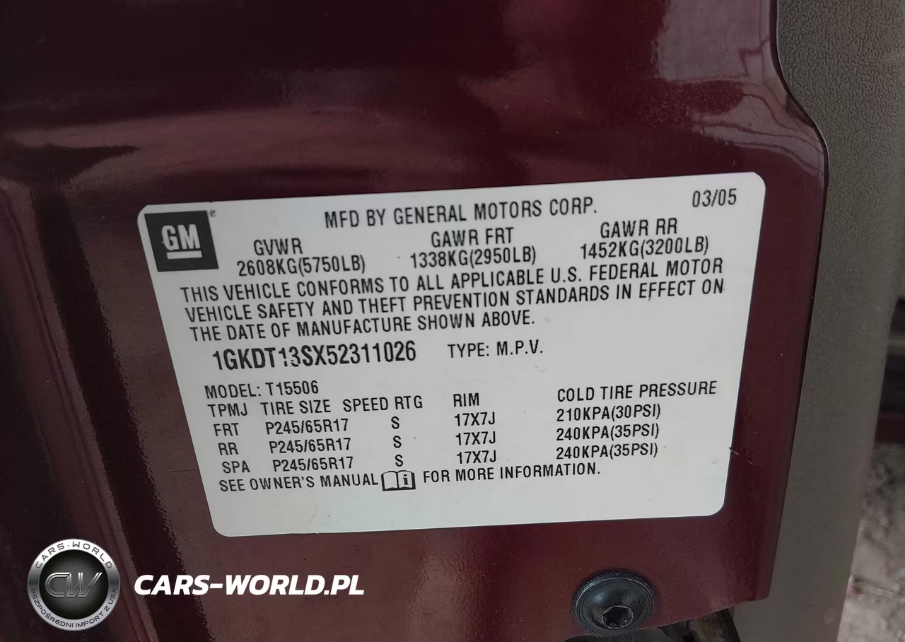 2005 GMC Envoy Sle VIN:1GKDT13SX52311026 - 9