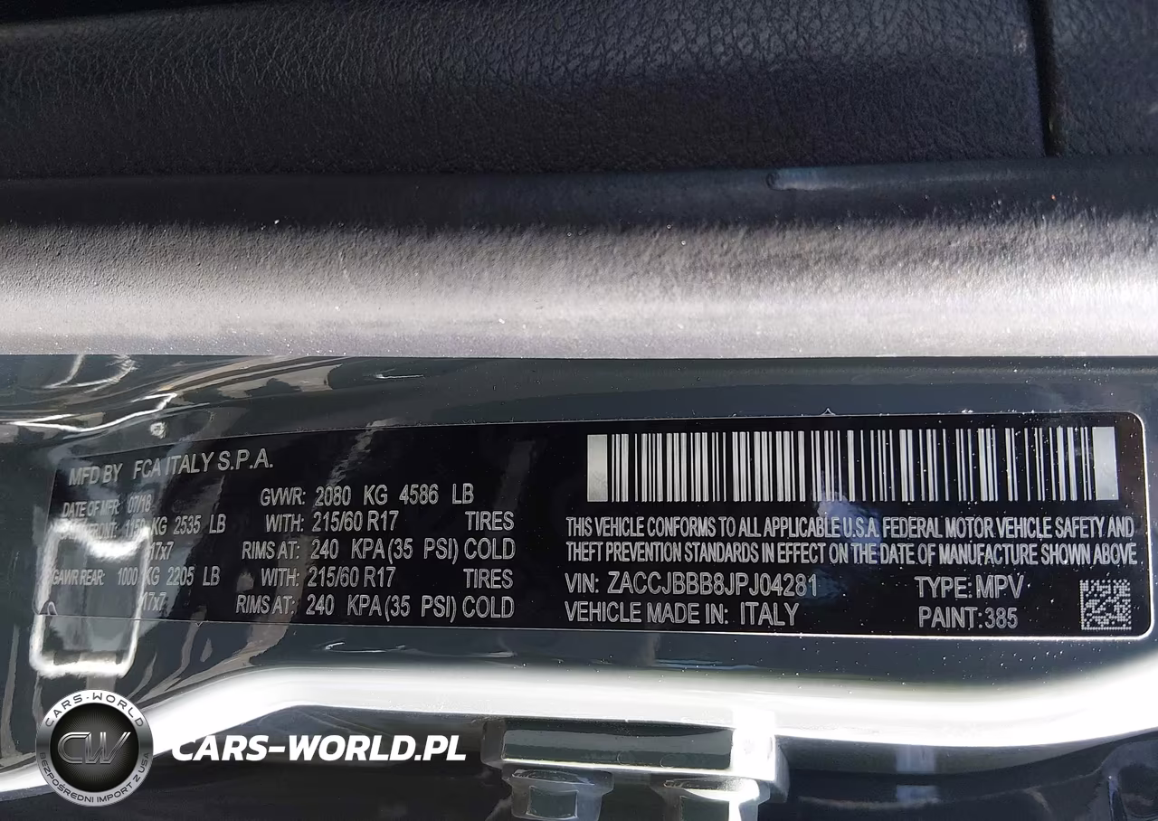 2018 Jeep Renegade Latitude 4X4 VIN:ZACCJBBB8JPJ04281 - 9