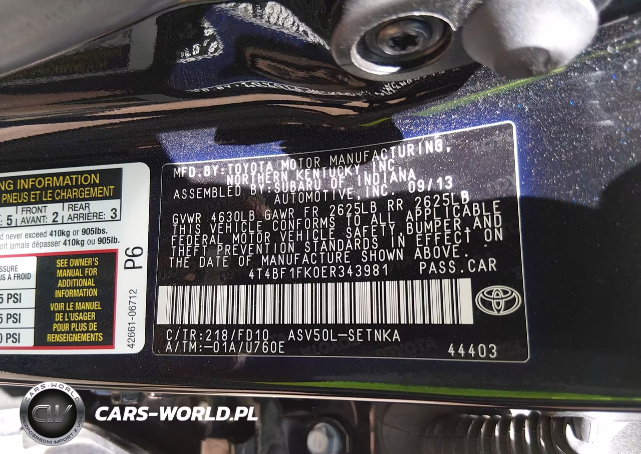 2014 Toyota Camry Le VIN:4T4BF1FK0ER343981 - 9