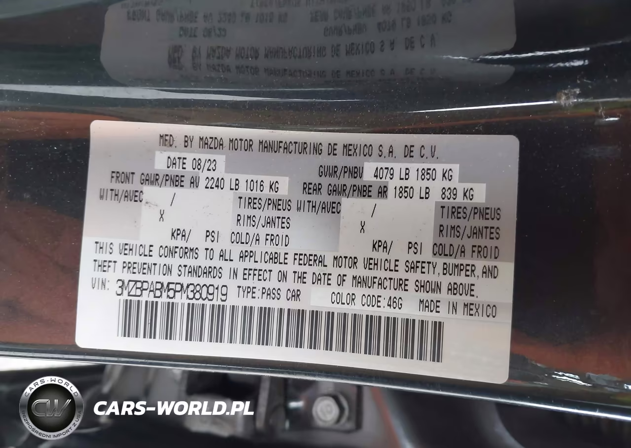 2023 Mazda Mazda3 2.5 S Select VIN:3MZBPABM5PM380919 - 9