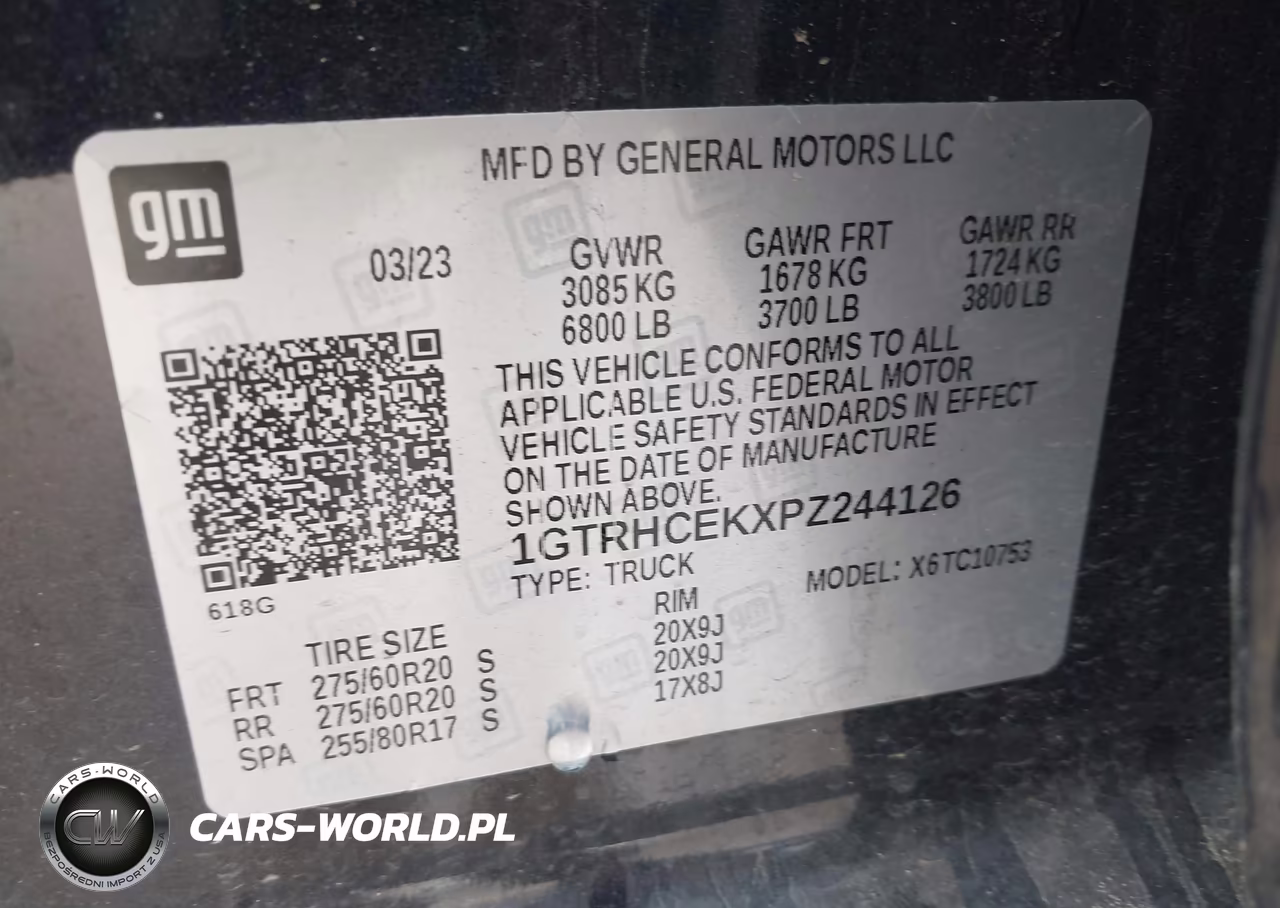2023 GMC Sierra 1500 2Wd Double Cab Standard Box Elevation VIN:1GTRHCEKXPZ244126 - 9