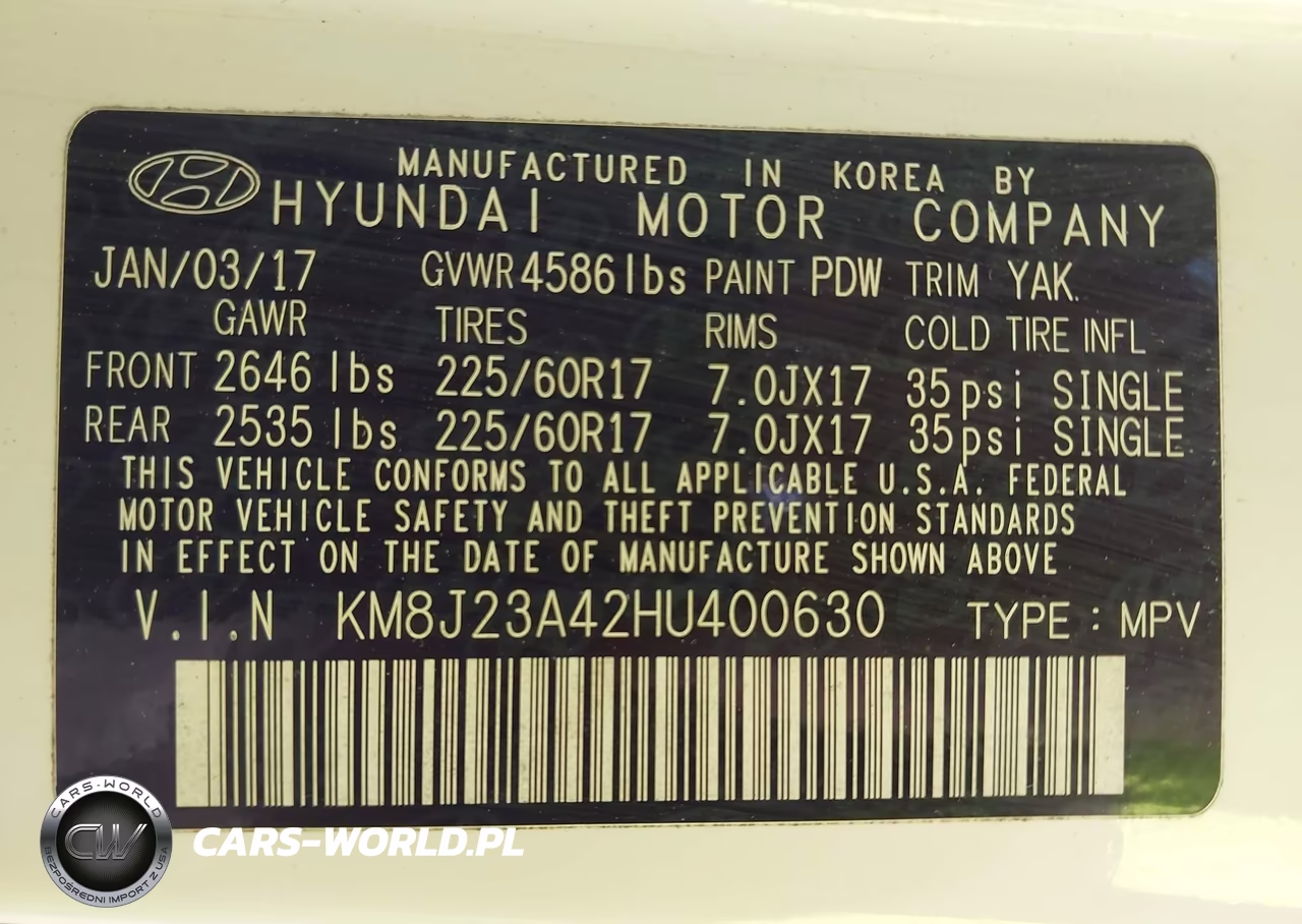 2017 Hyundai Tucson Se VIN:KM8J23A42HU400630 - 9