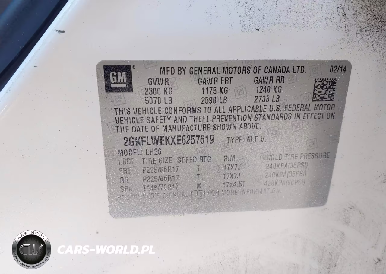 2014 GMC Terrain Sle-2 VIN:2GKFLWEKXE6257619 - 9