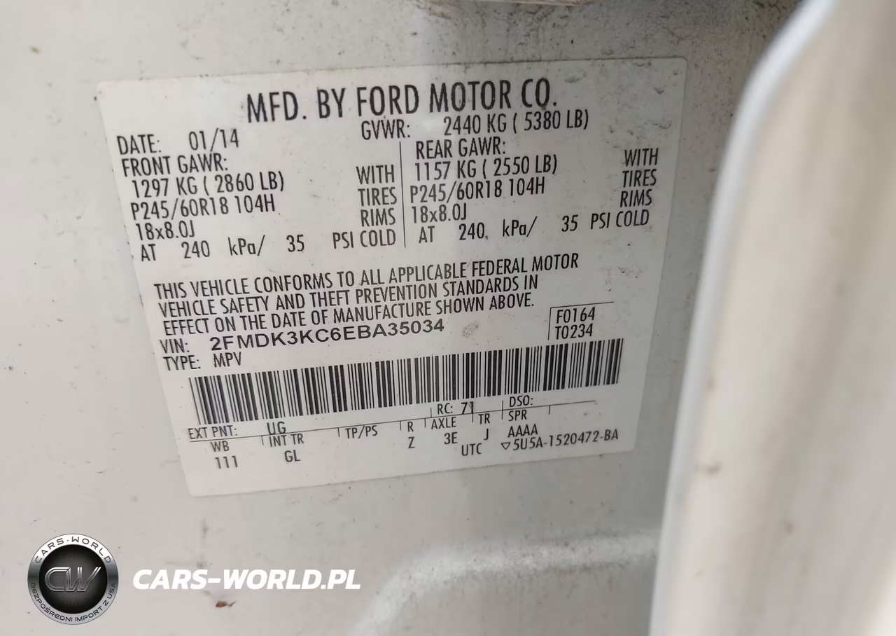 2014 Ford Edge Limited VIN:2FMDK3KC6EBA35034 - 9