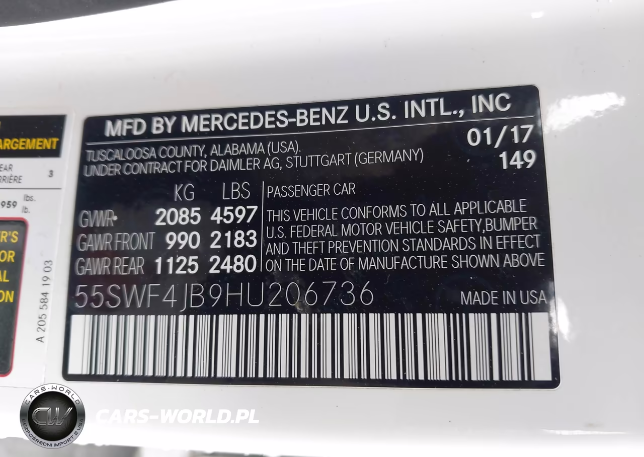 2017 Mercedes-Benz C 300 VIN:55SWF4JB9HU206736 - 9