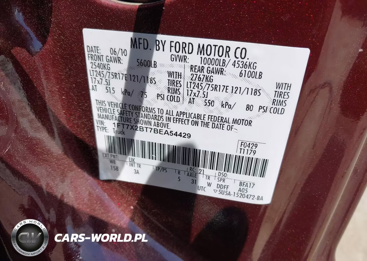 2011 Ford F-250 Xlt VIN:1FT7X2BT7BEA54429 - 9