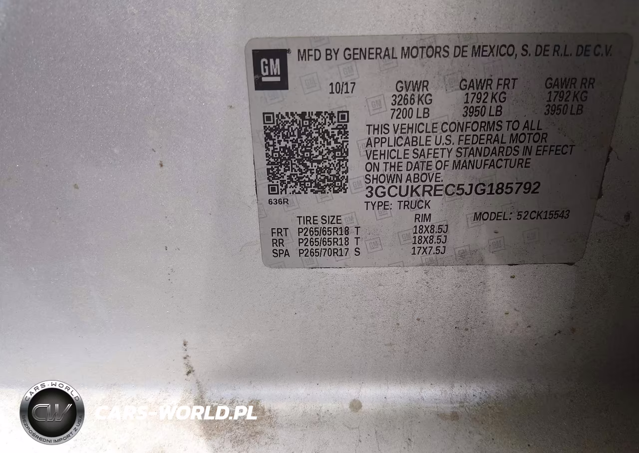 2018 Chevrolet Silverado 1500 2Lt VIN:3GCUKREC5JG185792 - 9