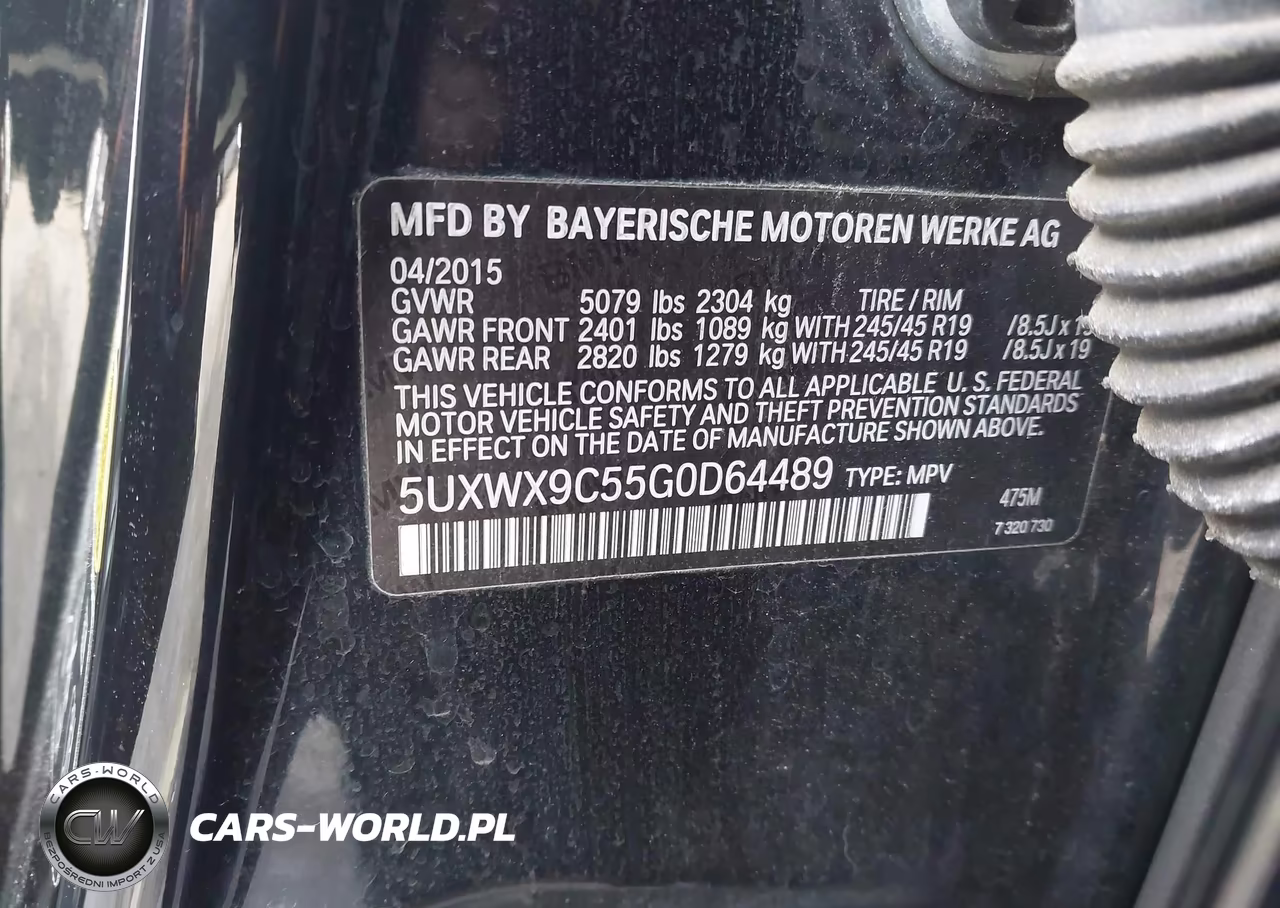 2016 BMW X3 xDrive28I VIN:5UXWX9C55G0D64489 - 9