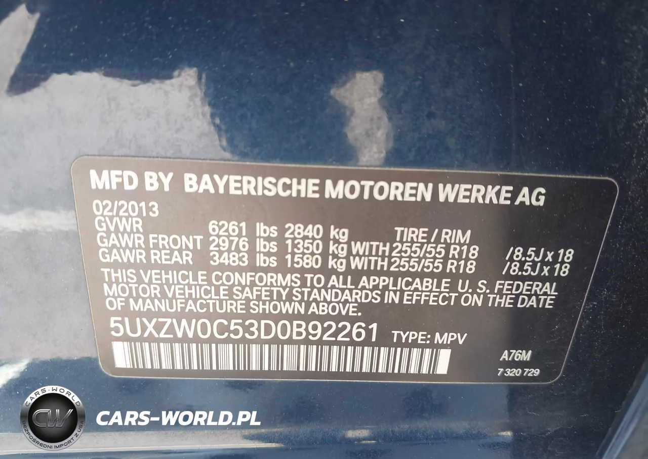 2013 BMW X5 xDrive35D VIN:5UXZW0C53D0B92261 - 9