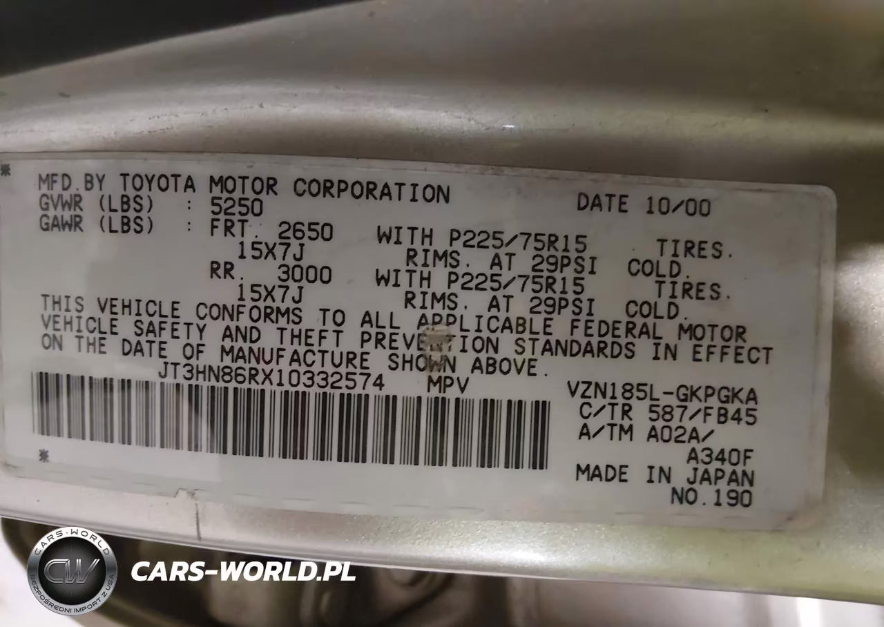 2001 Toyota 4Runner Sr5 V6 VIN:JT3HN86RX10332574 - 9
