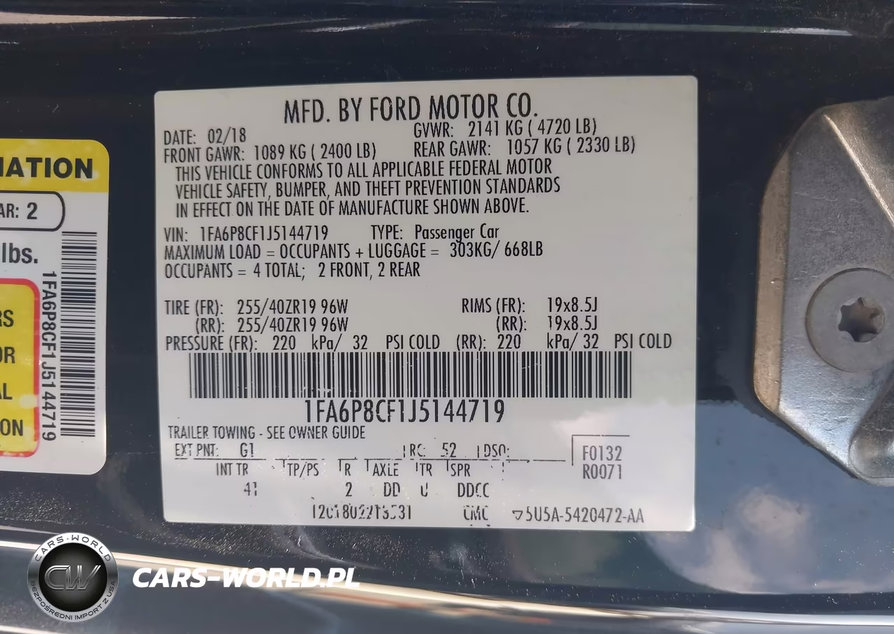 2018 Ford Mustang Gt Premium VIN:1FA6P8CF1J5144719 - 9