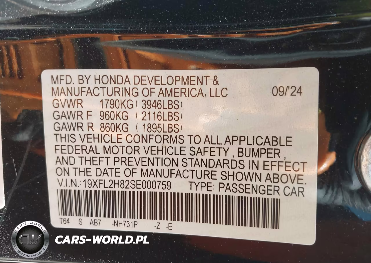 2025 Honda Civic Sedan Sport VIN:19XFL2H82SE000759 - 9