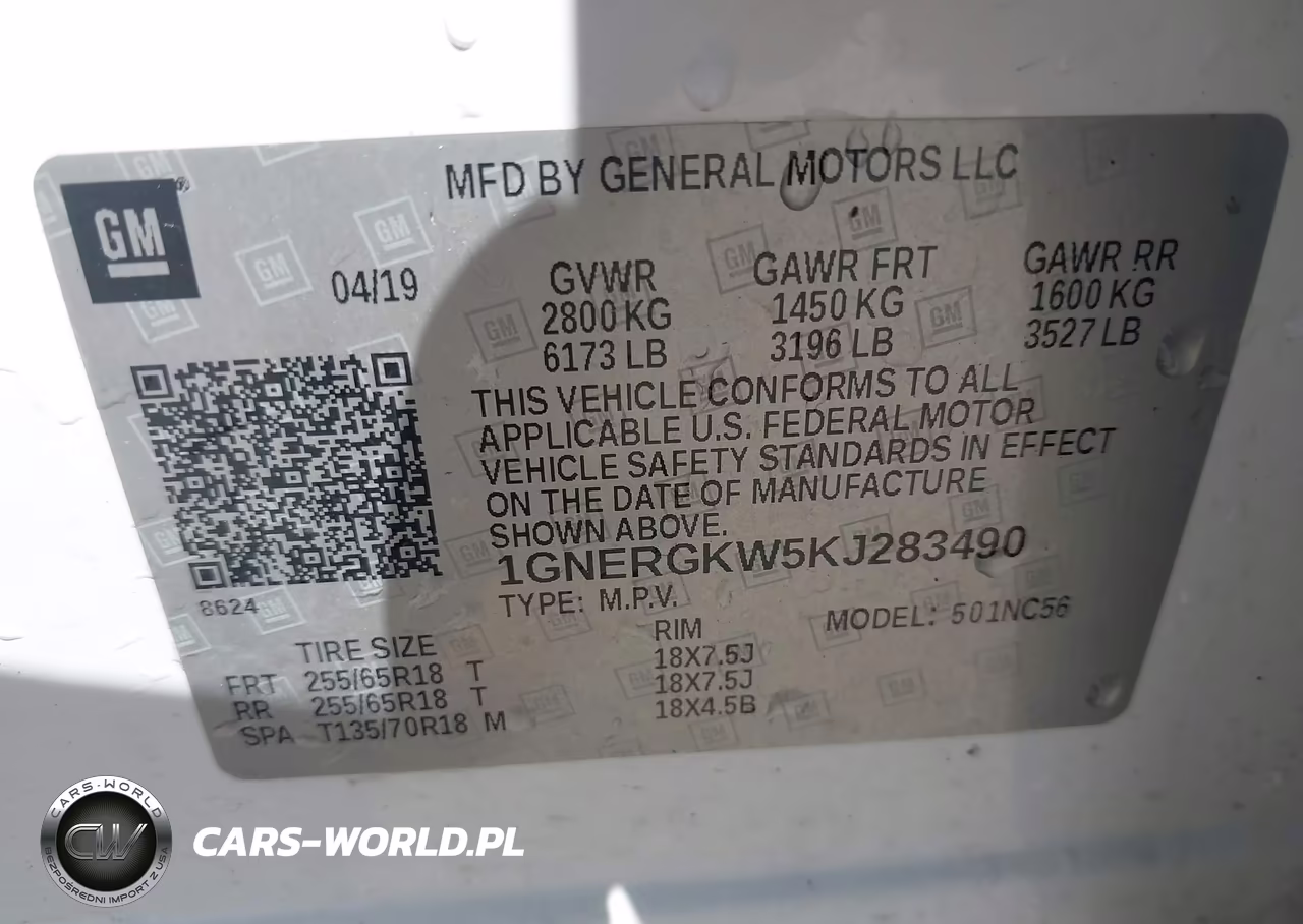 2019 Chevrolet Traverse 1Lt VIN:1GNERGKW5KJ283490 - 9