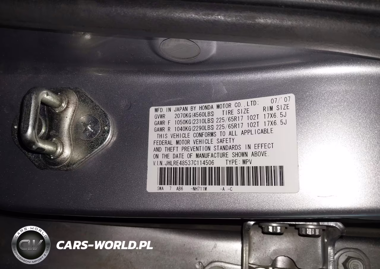 2007 Honda Cr-V Ex VIN:JHLRE48537C114506 - 9