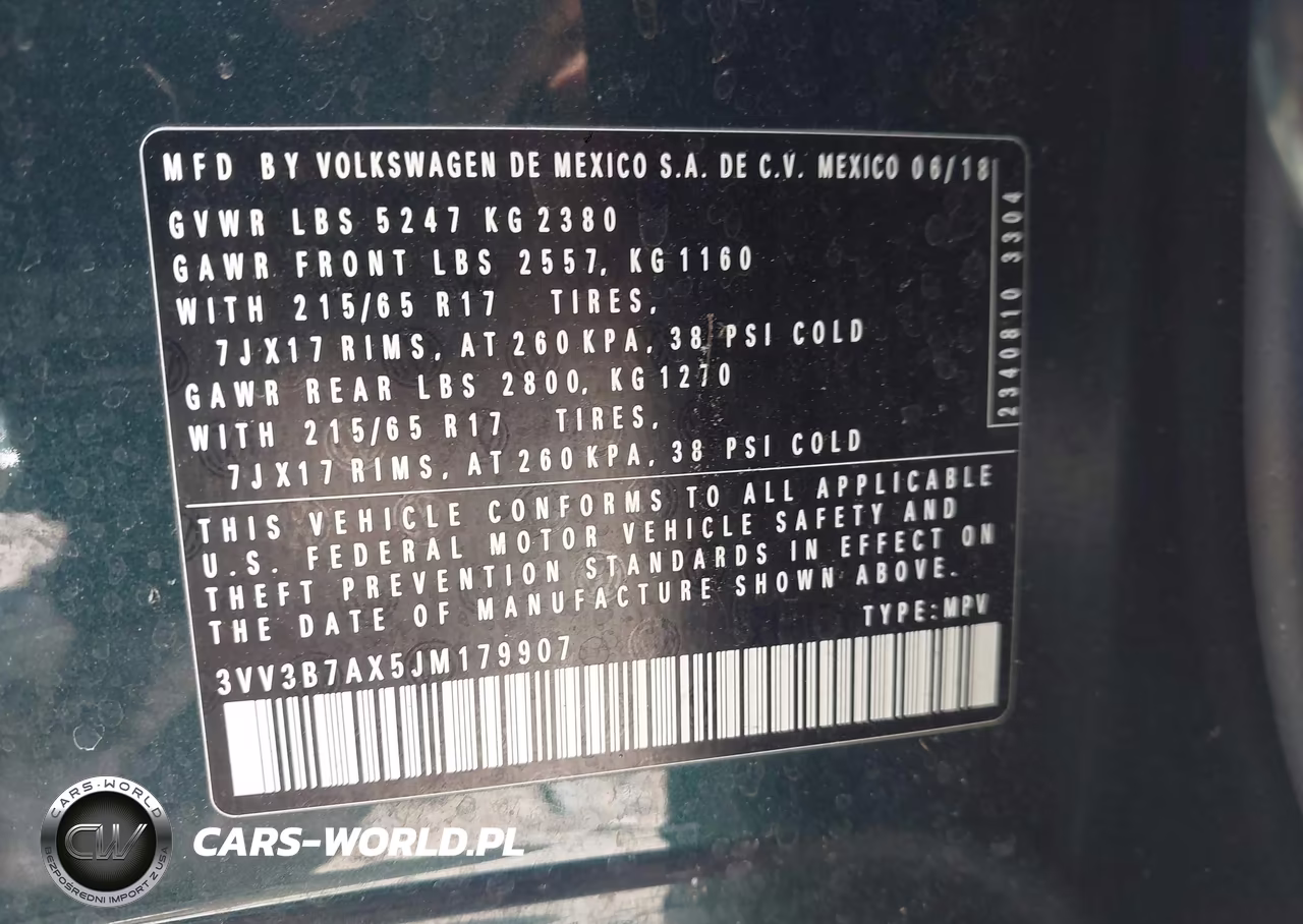 2018 Volkswagen Tiguan 2.0T Se-2.0T Sel VIN:3VV3B7AX5JM179907 - 9