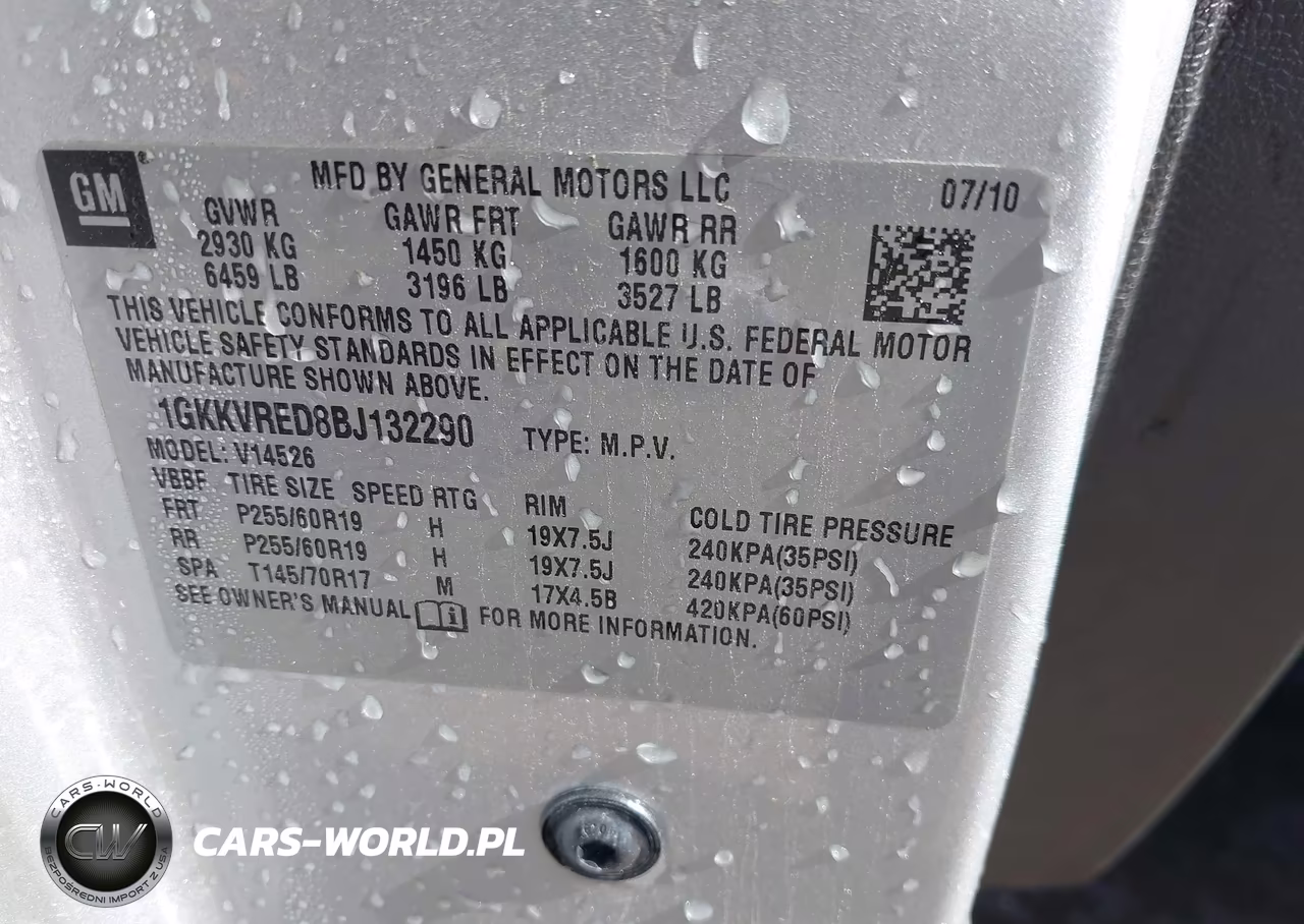 2011 GMC Acadia Slt-1 VIN:1GKKVRED8BJ132290 - 9