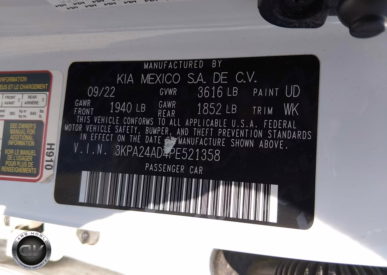 2023 Kia Rio S VIN:3KPA24AD4PE521358 - 9