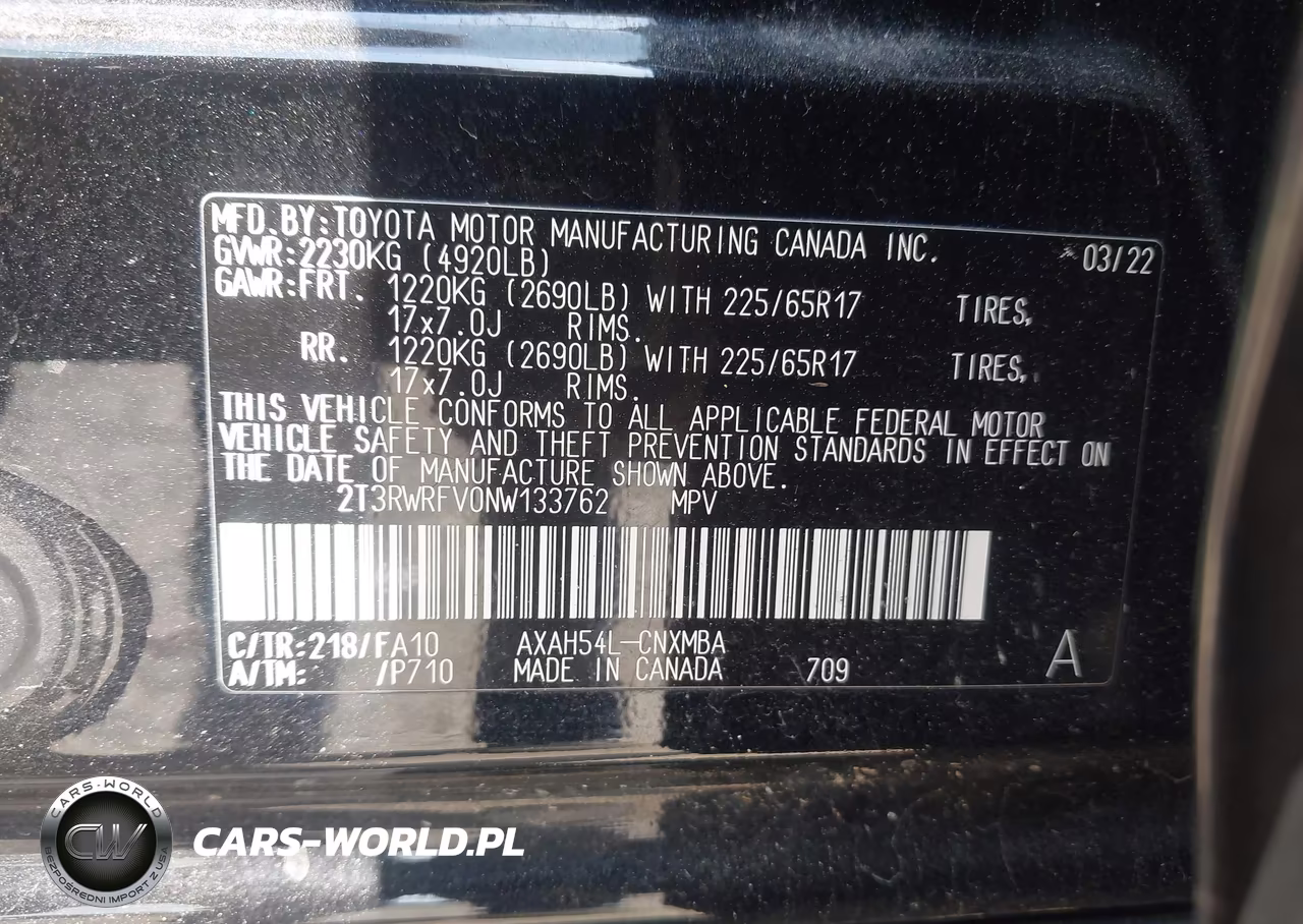 2022 Toyota Rav4 Hybrid Xle VIN:2T3RWRFV0NW133762 - 9