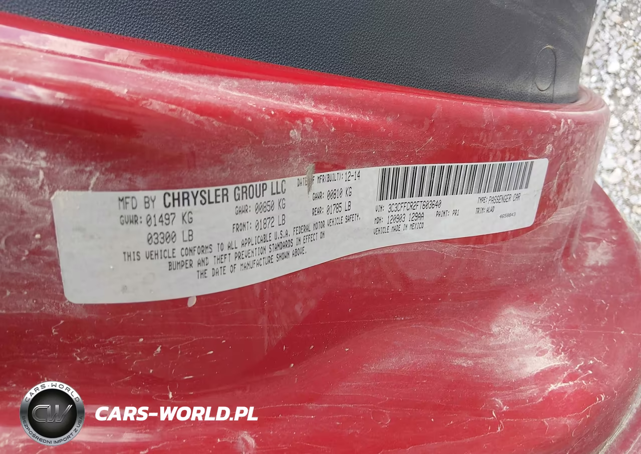 2015 Fiat 500 Lounge VIN:3C3CFFCR2FT603640 - 9