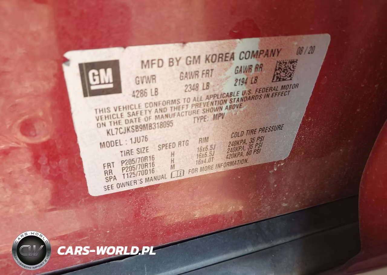 2021 Chevrolet Trax Fwd Ls VIN:KL7CJKSB9MB318095 - 9