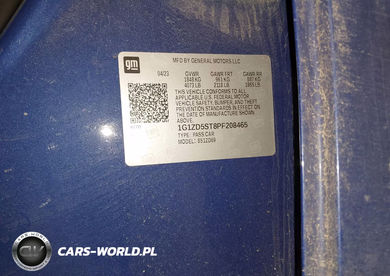 2023 Chevrolet Malibu Fwd 1Lt VIN:1G1ZD5ST8PF208465 - 9