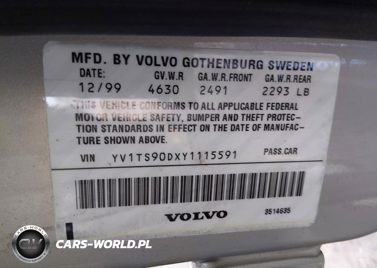 2000 Volvo S80 T-6 VIN:YV1TS90DXY1115591 - 9