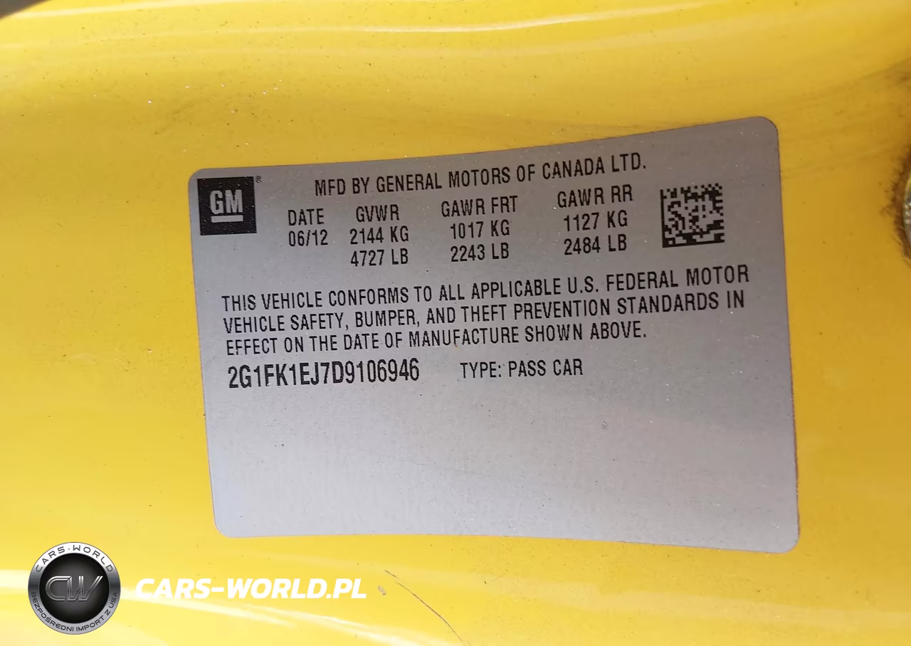 2013 Chevrolet Camaro 2Ss VIN:2G1FK1EJ7D9106946 - 9