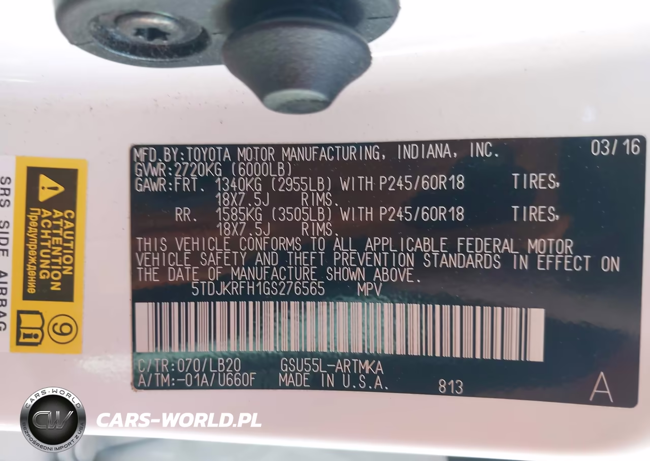2016 Toyota Highlander Xle V6 VIN:5TDJKRFH1GS276565 - 9
