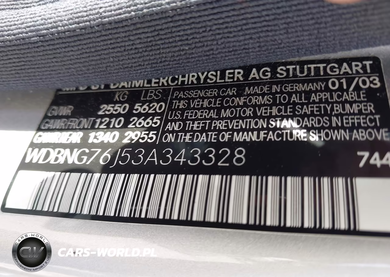 2003 Mercedes-Benz S 600 VIN:WDBNG76J53A343328 - 9