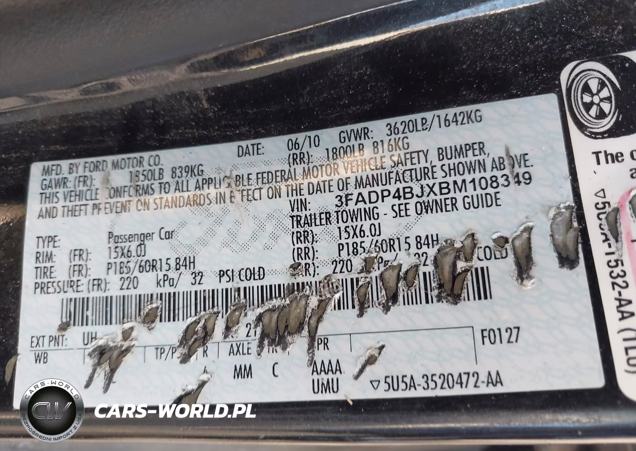 2011 Ford Fiesta Se VIN:3FADP4BJXBM108349 - 9